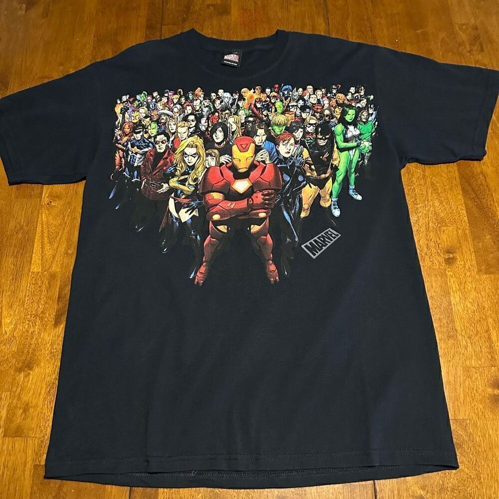 MARVEL COMICS MAD ENGINE T-Shirt iron man x-men spider-man wolverine thor Y2K M